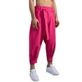 thumbnail image 1 of INCERUN Men's Fashion Solid Color Chino Harem Pants Trouser With Belted, 1 of 7