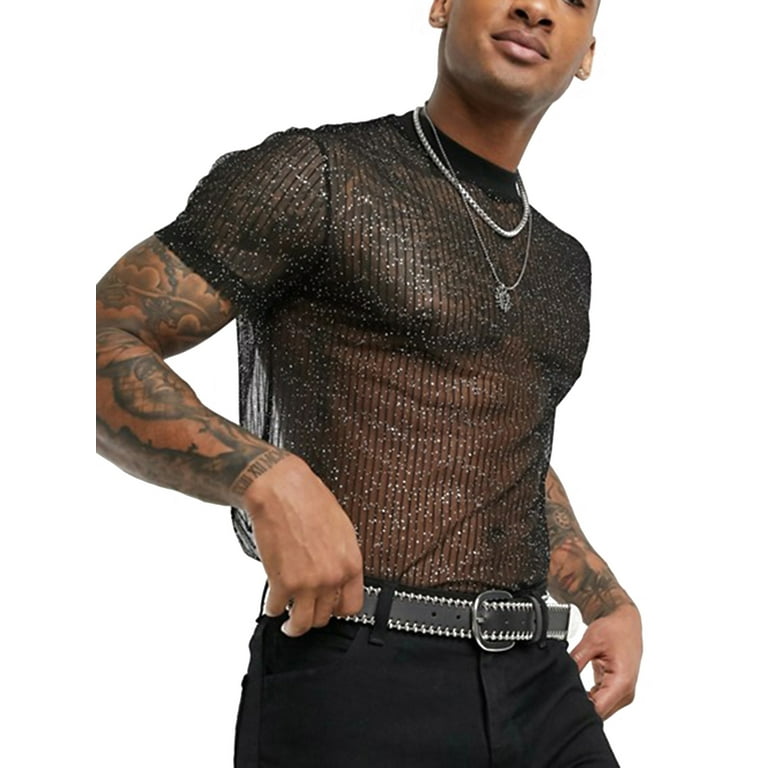 Transparent shirt for men discount