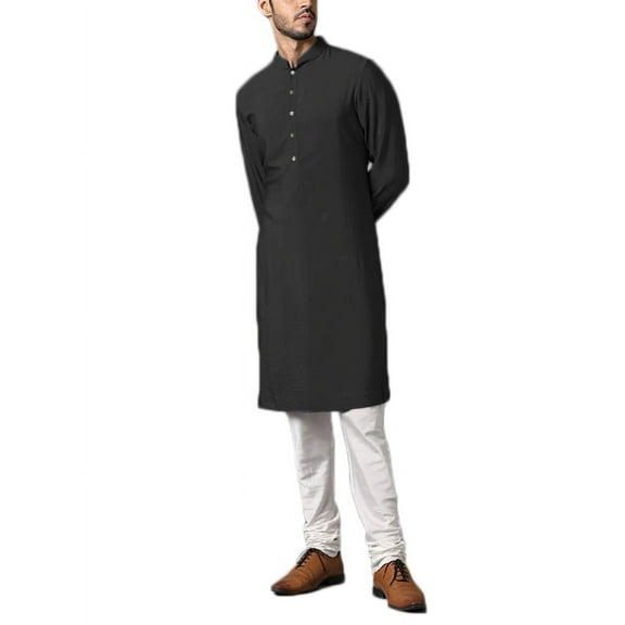 INCERUN Men's Muslim Tops Robes Long Sleeve Kaftan Top Button Down Robe Shirts