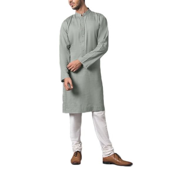 INCERUN Men's Muslim Tops Robes Long Sleeve Kaftan Top Button Down Robe Shirts