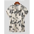 thumbnail image 1 of INCERUN Men's Short Sleeve Hawaiian Leaf Printed Shirts Casual Soft Button Down Tops Shirt, 1 of 8