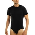 thumbnail image 1 of INCERUN Men's Short Sleeve Leotard Bodysuits Romper Brief Tops, 1 of 7