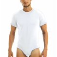 thumbnail image 1 of INCERUN Men's Short Sleeve Leotard Bodysuits Romper Brief Tops, 1 of 7