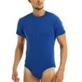 thumbnail image 1 of INCERUN Men's Short Sleeve Leotard Bodysuits Romper Brief Tops, 1 of 11