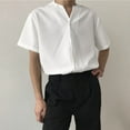 thumbnail image 1 of INCERUN Men's Stand-Up Collar Short Sleeve Tops Shirt, 1 of 5