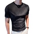 thumbnail image 1 of INCERUN Men's Summer Casual Short Sleeve Pleuche Crew Neck Tee Tops T-shirts, 1 of 5