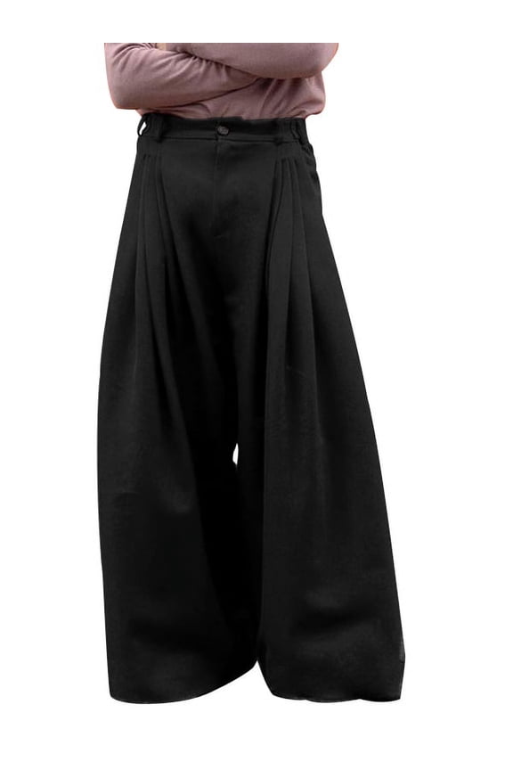 Men's Wide Leg Pants High Waist Casual Baggy Trousers