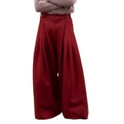 INCERUN Mens Wide Leg Pants High Waist Casual Baggy Trousers
