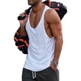 thumbnail image 1 of INCERUN Mens Sleeveless Loose Casual Solid Basic Shirt Summer Gym Tank Tops, 1 of 6