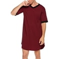 thumbnail image 1 of INCERUN Mens Solid Color Loose Casual Mid-length Casual Pajamas Homewear, 1 of 6