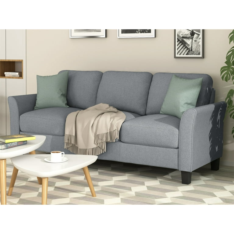 Dropship 3 Seat Sofa With Removable Back And Seat Cushions And 2  Pillows,Teddy Fabric Couch For Living Room, Office, Apartment to Sell  Online at a Lower Price