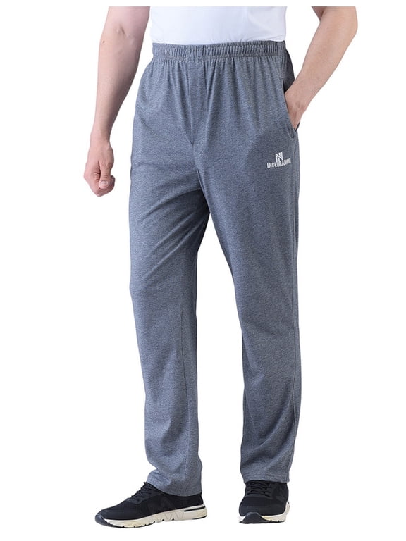 Men's Adaptive Front-Zip Sweatpants with Zipper Pockets - Soft Fleece Joggers for Seniors & Mobility Lightweight Dark Grey XL