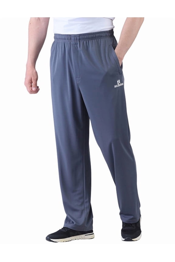 Men’s Athletic Pants, Zipper Fly Secure Zip Pockets, Straight Leg, Quick Dry Workout Commute Pants Dark Grey XL