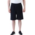 thumbnail image 1 of INCLURANCH Men’s Lightweight Cotton Shorts, Front Zipper Fly, Zipper Pockets Black S, 1 of 9