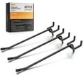 thumbnail image 1 of INCLY 60 Pack 6 Inch Black Pegboard Hooks, Heavy Duty Peg Board Shelving Hooks Accessories, Peg Board Tool Hangers Only Fit for 1/4" Pegboard Hanging Tools Garage, Craft Organizing, Kitchen, Store, 1 of 7