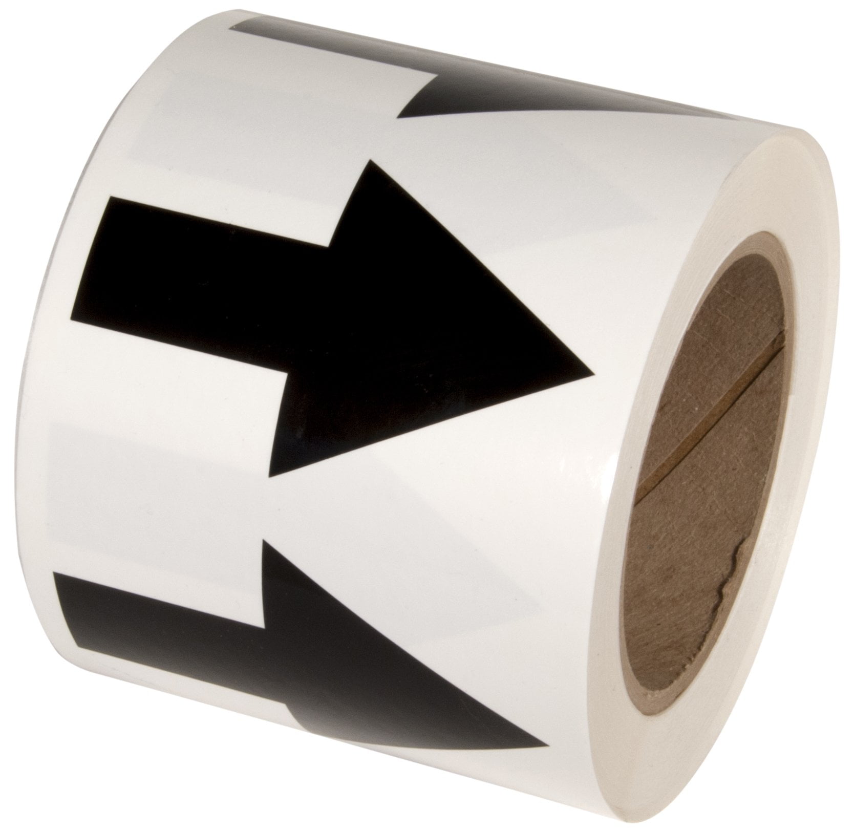INCOM Manufacturing: Directional Flow Arrow Pipe Identification Vinyl Marking Adhesive Tape, 4 inch x 108 ft., Black/White CA3