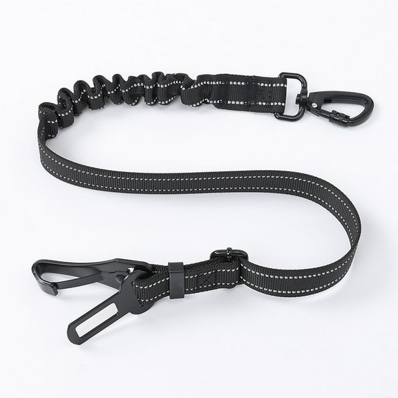 INCTUO 1Pack Dog Seat belt for Car, 3-in-1 Dog Car Seat Belt Bungee, Shockproof Dog Tether for Car with Buckle & Hook Latch, Adjustable Reflective Dog Car Harness Leash with 360° Lockable Buckle