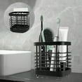 thumbnail image 1 of INCTUO 2 Slots Toothbrush Holders for Bathroom, Stainless Steel Electric Toothbrush Holder Wall Mounted, Shower Toothbrush Toothpaste Holder, Bathroom Organizer Essentials, Black, 1 of 8