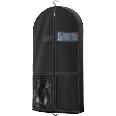 INCTUO 43" Travel Garment Bag with Accessories Zipper Pocket, Heavy Duty Suit Bag for Suits, Tuxedos, Dresses, Coats, 1 pack