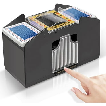 INCTUO 4Deck Automatic Card Shuffler, Playing Card Shuffler Electric for Poker, UNO, Home Card Game, Texas Hold'em, Blackjack