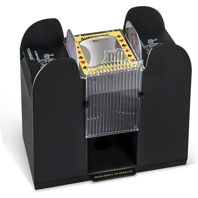 INCTUO Electric Card Shuffler, 6 Deck Auto for Poker, UNO, Texas Hold'em, Blackjack, Home Games