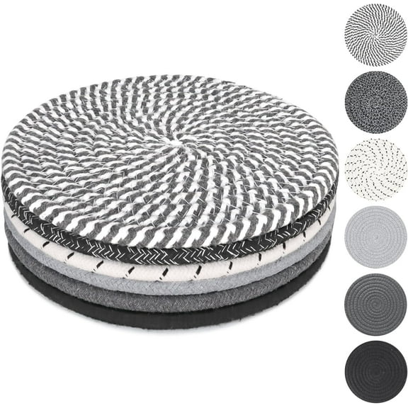 INCTUO 6 Pcs Hot Pads, 8 inch Trivets for Hot Dishes, Hot Pots and Pans, Thick Heat Resistant Large Coaster for Kitchen, Kitchen Essentials, Kitchen Decor for Table & Countertop