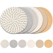 INCTUO 6 Pcs Hot Pads, 8 inch Trivets for Hot Dishes, Hot Pots and Pans, Thick Heat Resistant Large Coaster for Kitchen, Kitchen Essentials, Kitchen Decor for Table & Countertop