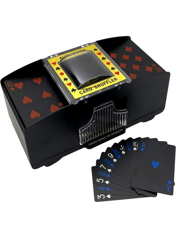 INCTUO Automatic Card Shuffler, Playing Card Shuffler Electric for Poker, UNO, Home Card Game, Texas Hold'em, Blackjack