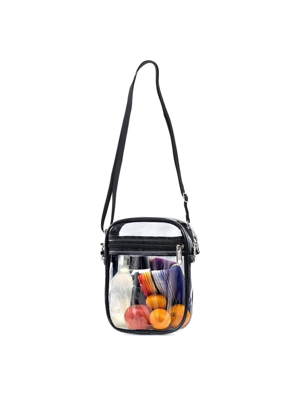 Clear Purse Stadium Transparent Messenger Bag Stadium Approved for Men and Women Clear CrossBody Bag