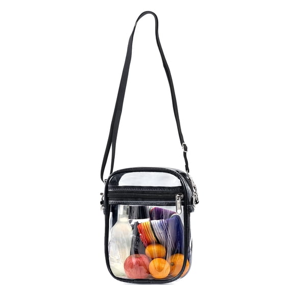 INCTUO Clear Purse Stadium Transparent Messenger Bag Stadium Approved for Men and Women Clear CrossBody Bag