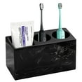 thumbnail image 1 of INCTUO Toothbrush Holder, 3 Slots Electric Toothbrush and Toothpaste Holder, Resin Bathroom Countertop Storage Bathroom Accessories Toothbrush Stand for Vanity Counter Organizer Caddy - Black, 1 of 9