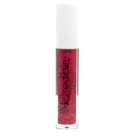 INCredible GLITTERGASM Glitter Lip Topper, Red Hot Ready .10 fl oz