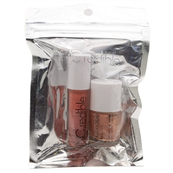 INCredible GOLDEN THAT Rose Gold Gloss and Glow Kit for Skin and Lips: Well Lit _whoooop .31oz and Tri Harder _on hold .12oz .10 fl oz