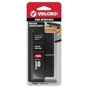 VELCRO Brand Industrial Strength Squares, Heavy Duty Indoor & Outdoor Use, Superior Holding Power on Smooth Surfaces, 1 7/8in Squares, Black, 4 Count