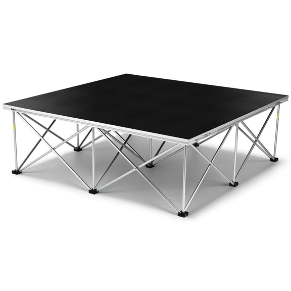 INDEEDING 4'x4' Heavy Duty Aluminum Alloy Legs Non-slip Deck 1543lbs Capacity for Band Church Dj Wedding Events