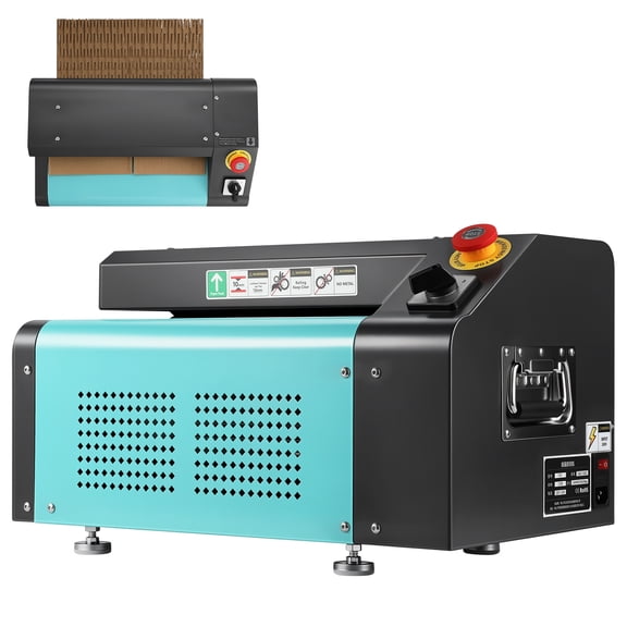 INDEEDING Corrugated Box Cutting Machine Honeycomb Packing Maker Cardboard Shredder Cutting Width 350mm 5m/min Ideal for Carton Packaging Us Plug