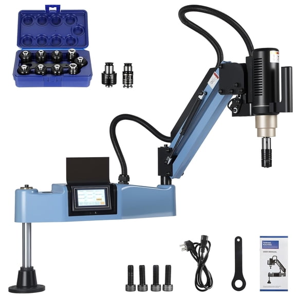 INDEEDING M3-M16 Electric Tapping Machine, 600W Electric Tool with 1100mm Flexible Tapping Arm, Variable Speed Auto Tapper