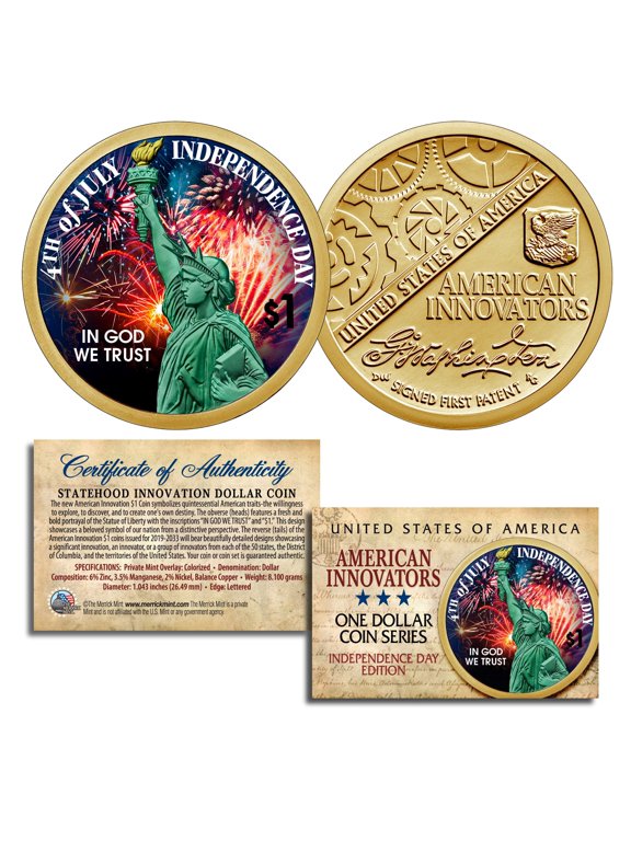 INDEPENDENCE DAY July 4th - 2018 1st Release American Innovation $1 Dollar Coin