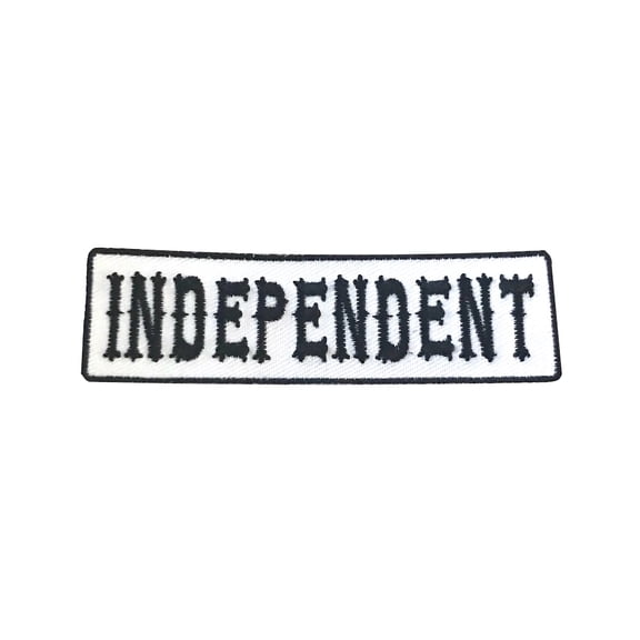 INDEPENDENT Biker Iron-On Patch, 3.25" x 1" Embroidered