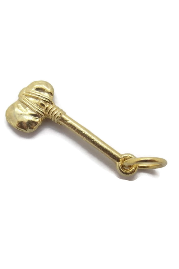INDIAN AXE PENDANT CHARM 14K YELLOW GOLD!!