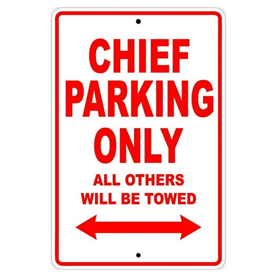 INDIAN CHIEF Parking Only All Others Will Be Towed Motorcycle Bike Novelty Garage Aluminum Sign 18"x24" Plate