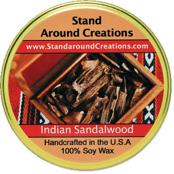 INDIAN SANDALWOOD TUREEN 11-OZ. ALL NATURAL SOY CANDLE
