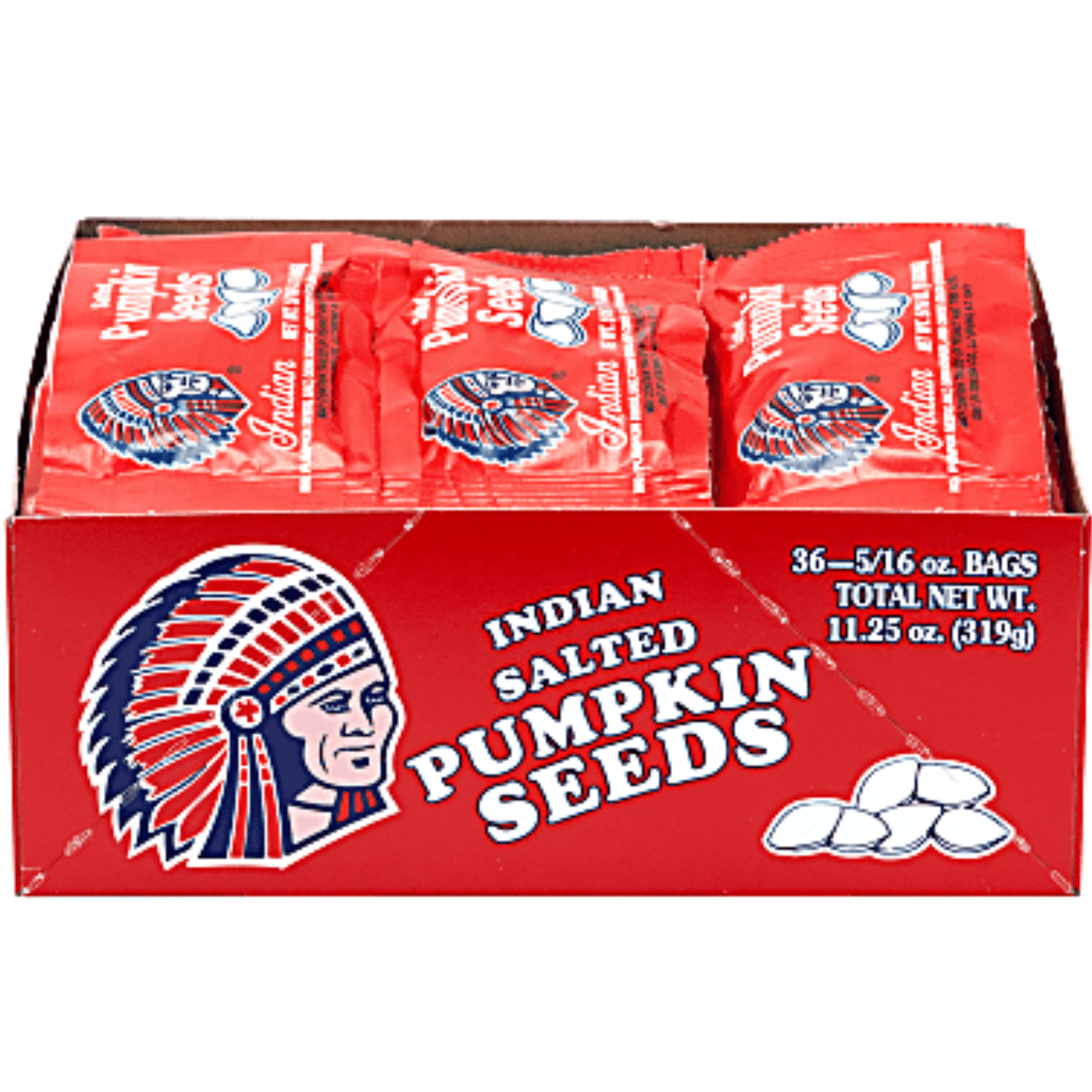 INDIAN Salted Pumpkin Seeds, 0.31 Oz., 36 Count (Pack Of 1)