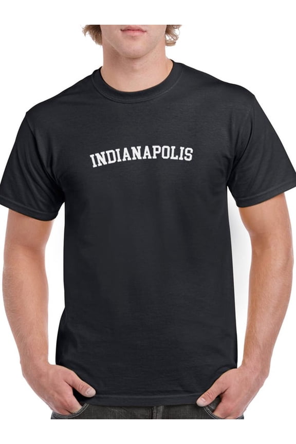 INDIANAPOLIS City Show The Pride Men Black T-Shirt, Male Small
