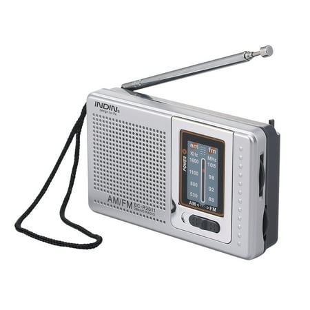 INDIN BC-R2011 AM 2 Band Portable Pocket Built-in Speaker w/ Headphone Jack Telescopic