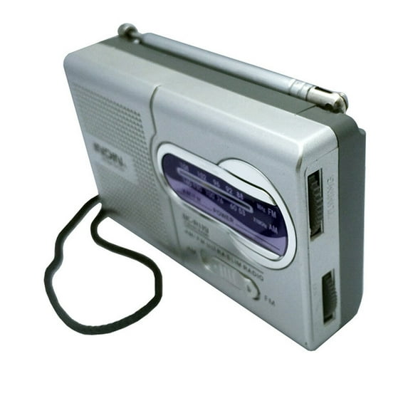 INDIN Radio set,Player Built-in a Portable Player Built-in 3.5MM Silver AM/ Dual Band bi-bande AM / de 3 5 QIUNI BC-19 AM/ prise casque de 3 5 mm radio bi-bande AM QISUO BC-R119 AM/ casque de 3