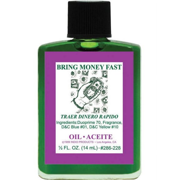 INDIO Spiritual Magick Oil-BRING MONEY FAST 1/2oz
