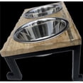 thumbnail image 1 of INDIPETS 6901108 WOODEN Slanted DESIGN DINER  1 PINT, 1 of 1