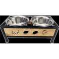 thumbnail image 1 of INDIPETS Luxe Craft Collection WOOF Design Diner: Non-Skid Pet Water and Food Bowl | 2 Quart, Wood/Black (PN: 90117), 1 of 1