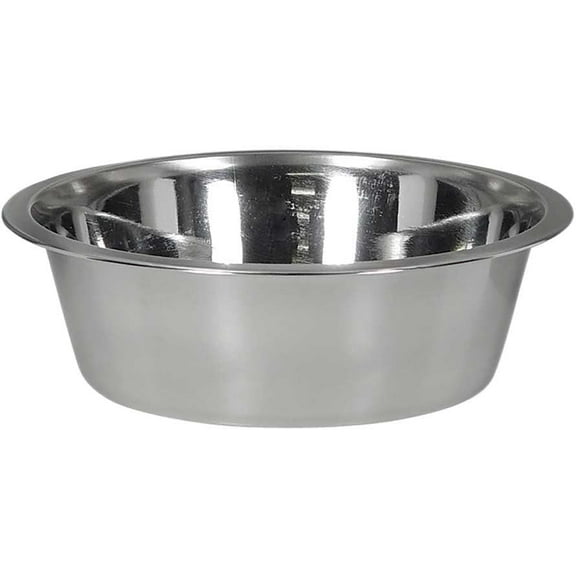 INDIPETS Heavy Dish: Pet Water and Food Bowl | 1 Pint, Stainless Steel (PN: 800028)